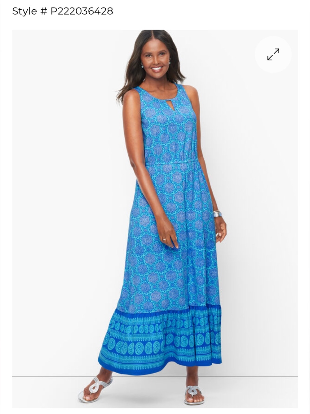 Talbots Knit Maxi in Paisley Medallion- worn about 4 times